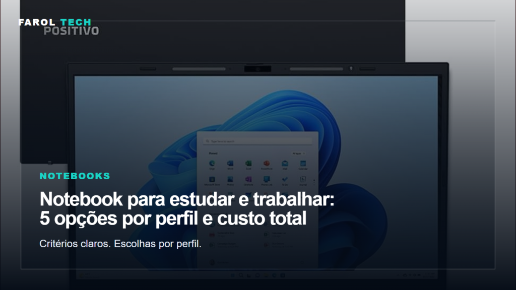 Arte editorial para Notebook para estudar e trabalhar: 5 opções por perfil e custo total